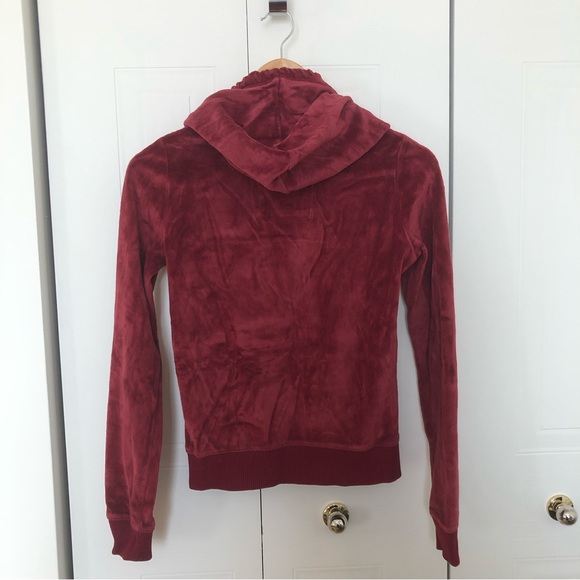Hollister Red Velour Sweater - Picture 2 of 2